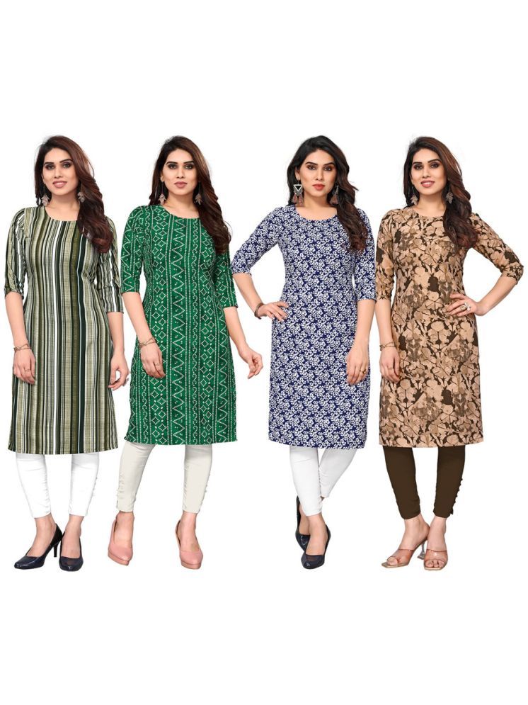     			KETAKI FASHION Crepe Printed Straight Women's Kurti - Multicolor ( Pack of 4 )