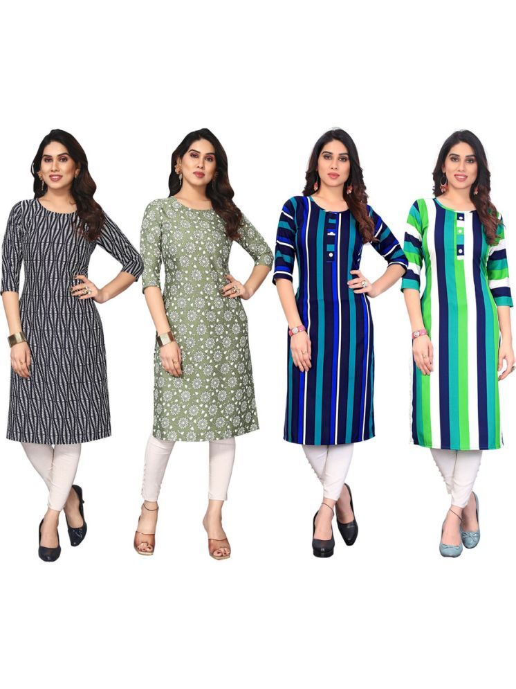     			KETAKI FASHION Crepe Printed Straight Women's Kurti - Multicolor ( Pack of 4 )