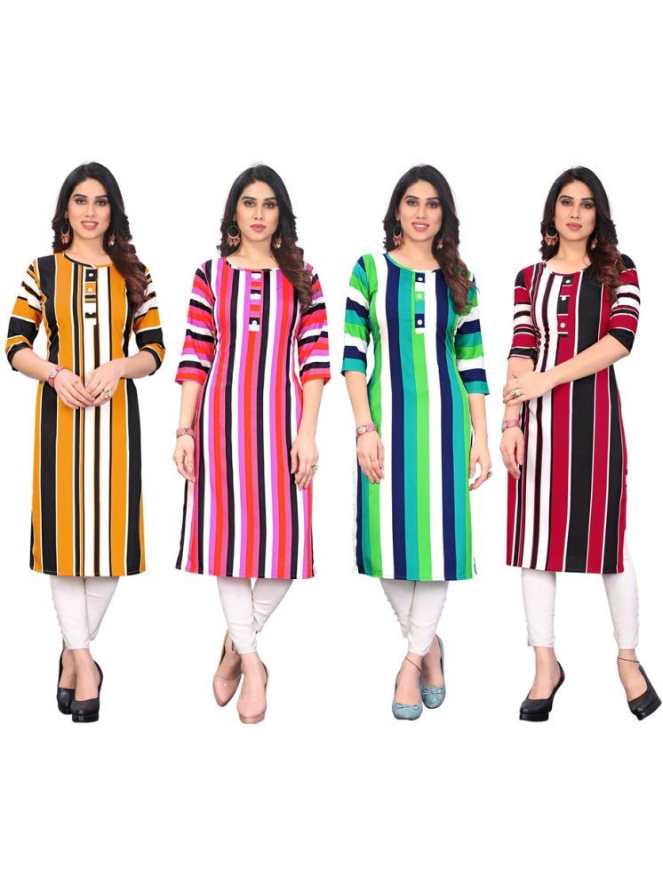     			KETAKI FASHION Crepe Printed Straight Women's Kurti - Multicolor ( Pack of 4 )