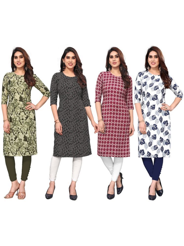     			KETAKI FASHION Crepe Printed Straight Women's Kurti - Multicolor ( Pack of 4 )