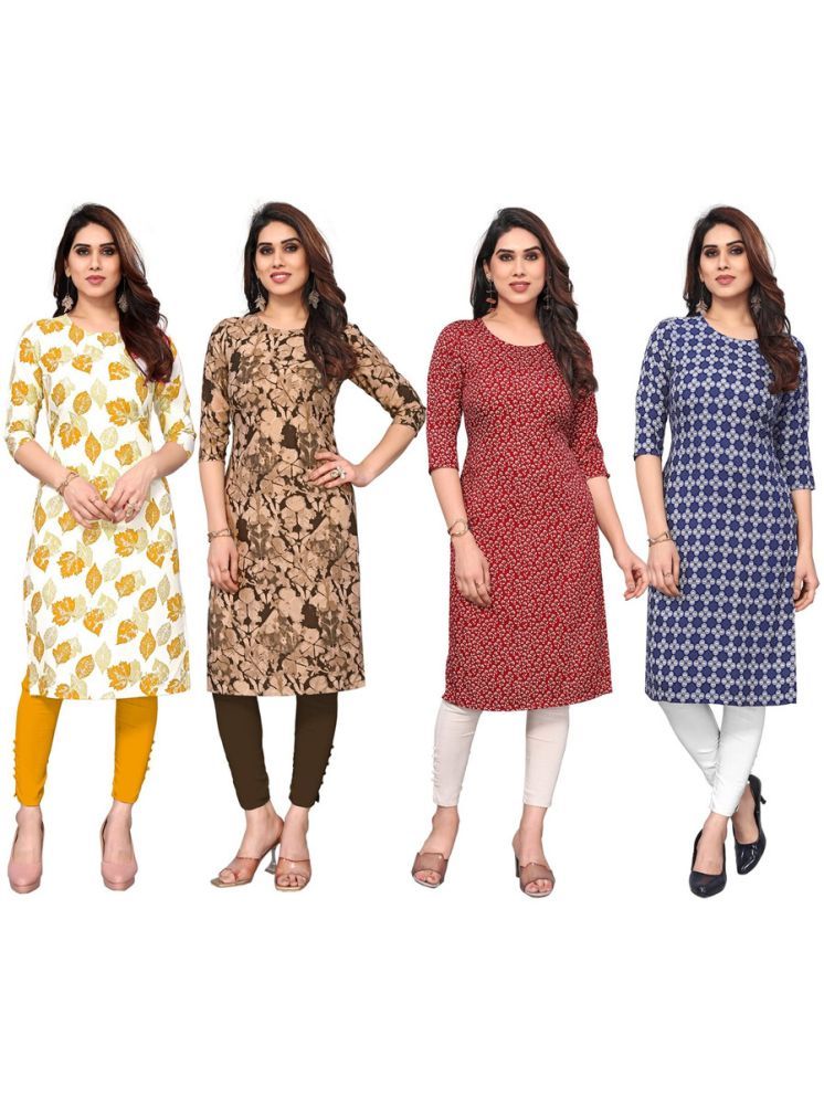     			KETAKI FASHION Crepe Printed Straight Women's Kurti - Multicolor ( Pack of 4 )