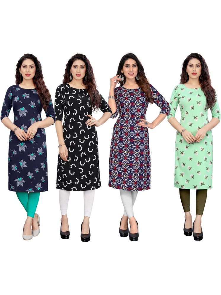     			KETAKI FASHION Crepe Printed Straight Women's Kurti - Multicolor ( Pack of 4 )