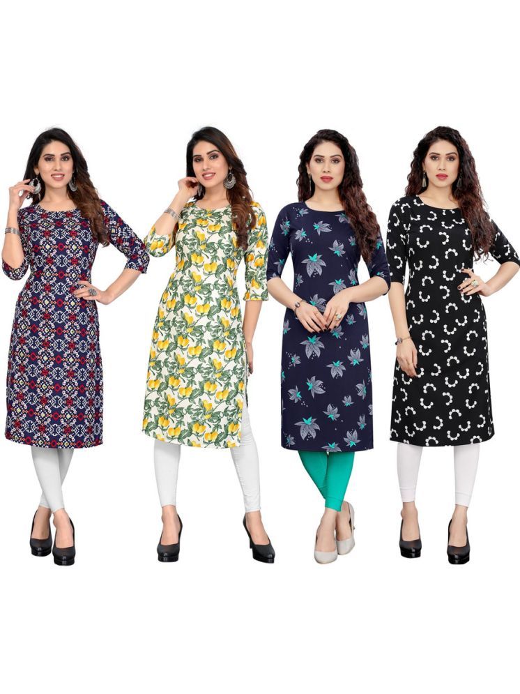     			KETAKI FASHION Crepe Printed Straight Women's Kurti - Multicolor ( Pack of 4 )