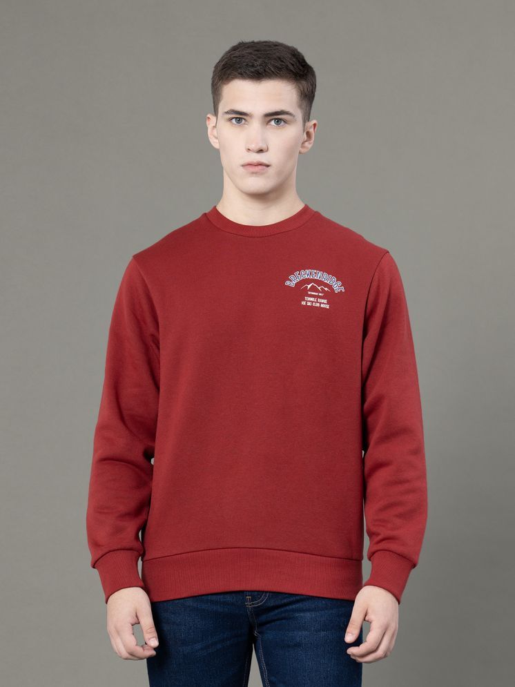     			Red Tape Cotton Blend Round Neck Men's Sweatshirt - Red ( Pack of 1 )