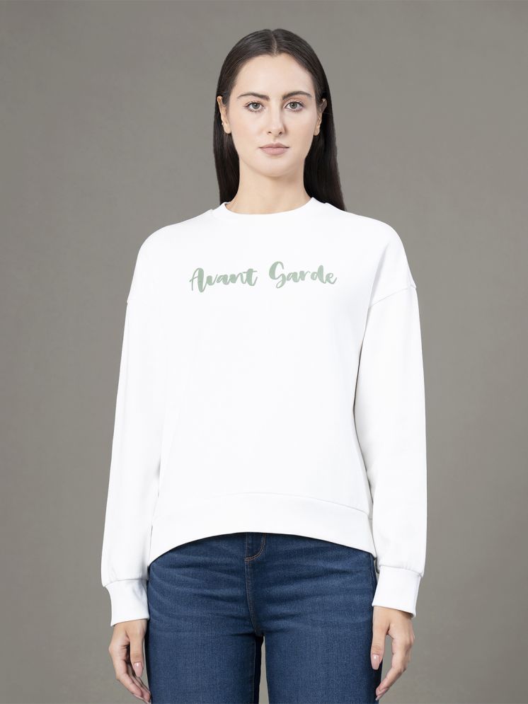     			Red Tape Fleece Women's Non Hooded Sweatshirt ( Off White )