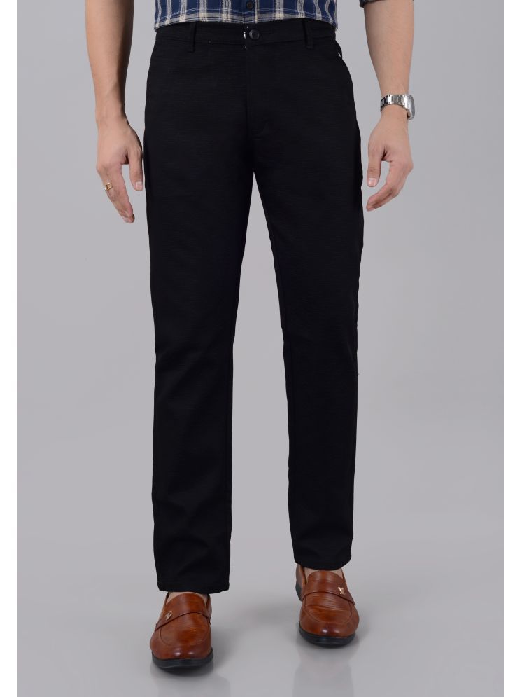     			VILLAIN Slim Flat Men's Chinos - Black ( Pack of 1 )