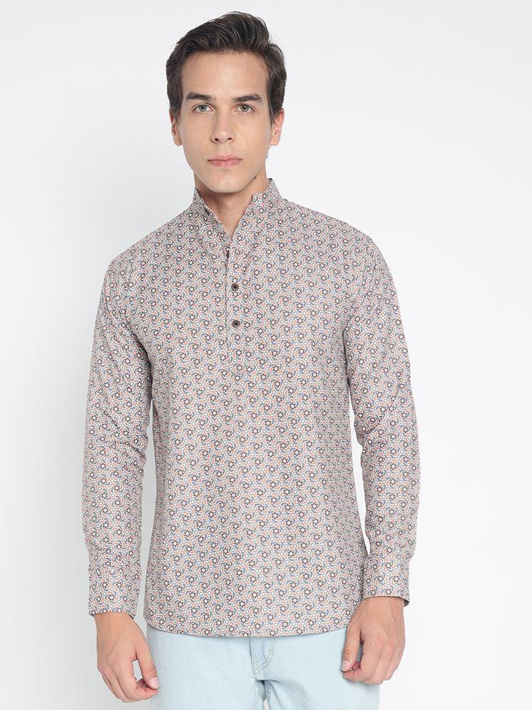     			colorwings Muticolor Cotton Blend Men's Shirt Style Kurta ( Pack of 1 )