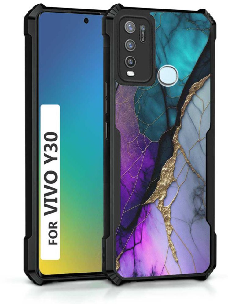     			COBERTA Multicolor Printed Back Cover Polycarbonate Compatible For Vivo Y30 ( Pack of 1 )