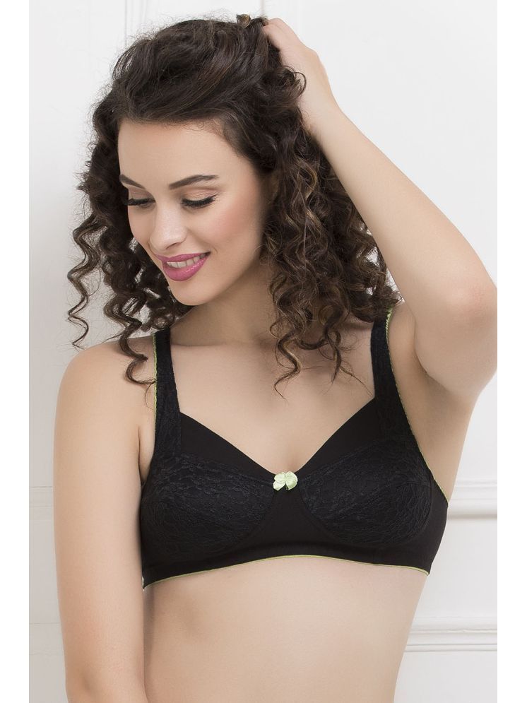     			Clovia Black Cotton Non Padded Women's Everyday Bra ( Pack of 1 )