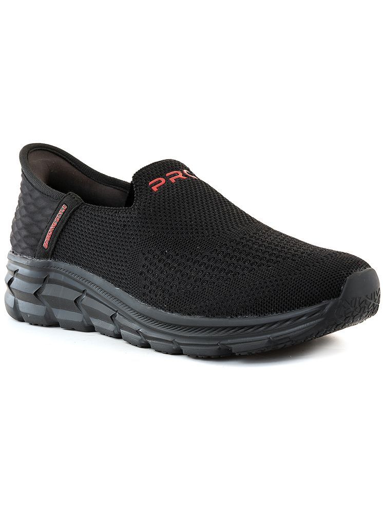     			KHADIM Black Men's Sports Running Shoes