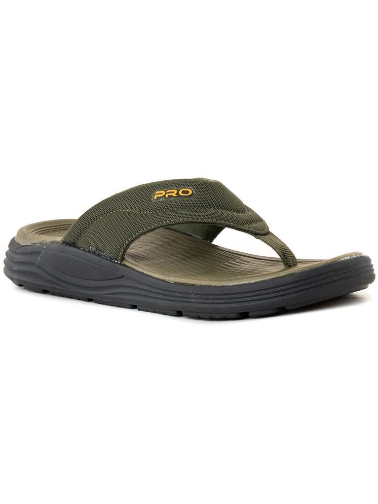     			KHADIM Green Men's Slide Flip Flop