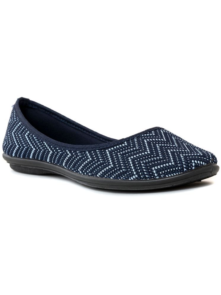     			KHADIM Navy Women's Casual Ballerinas