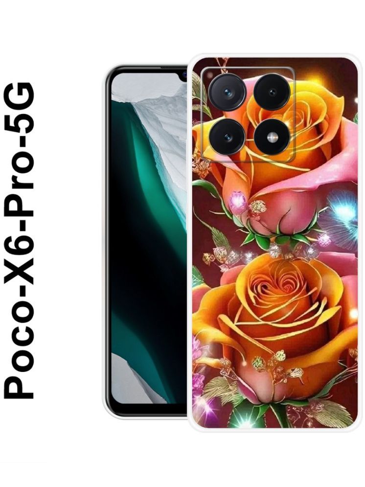     			PAEDICON Multicolor Printed Back Cover Silicon Compatible For POCO X6 Pro 5G ( Pack of 1 )