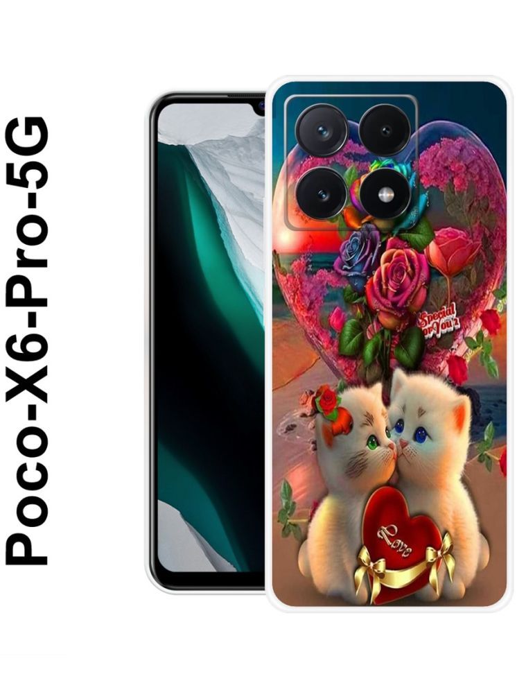     			PAEDICON Multicolor Printed Back Cover Silicon Compatible For POCO X6 Pro 5G ( Pack of 1 )