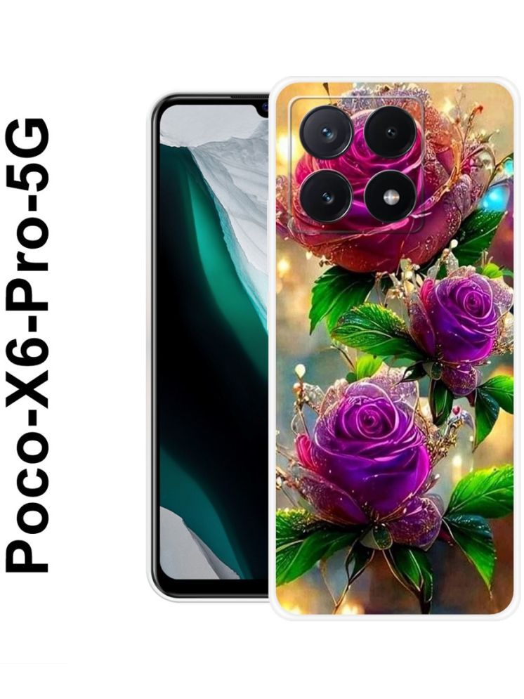     			PAEDICON Multicolor Printed Back Cover Silicon Compatible For POCO X6 Pro 5G ( Pack of 1 )