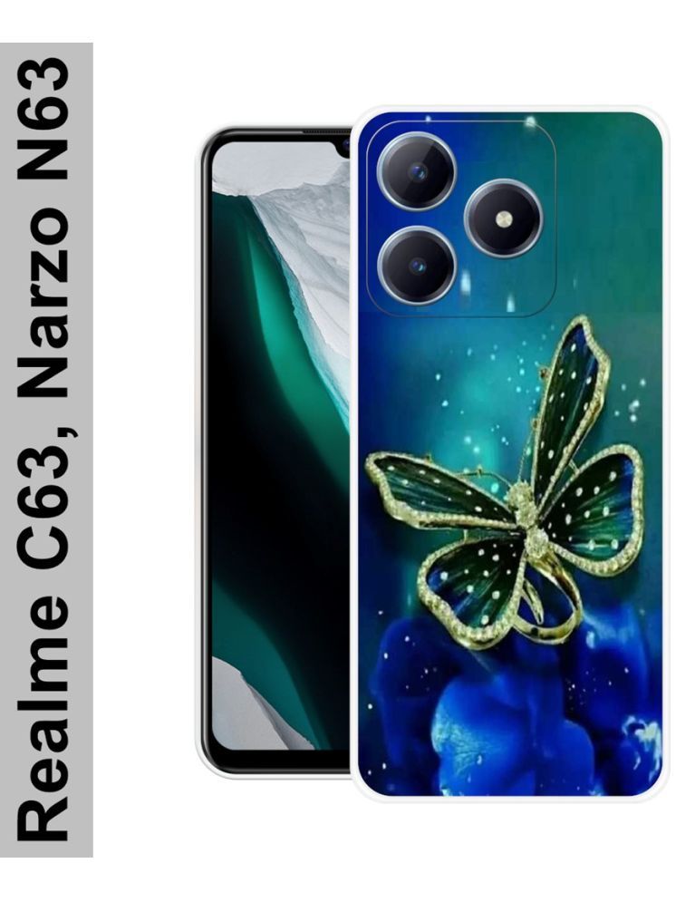     			PAEDICON Multicolor Printed Back Cover Silicon Compatible For Realme C63 5G ( Pack of 1 )