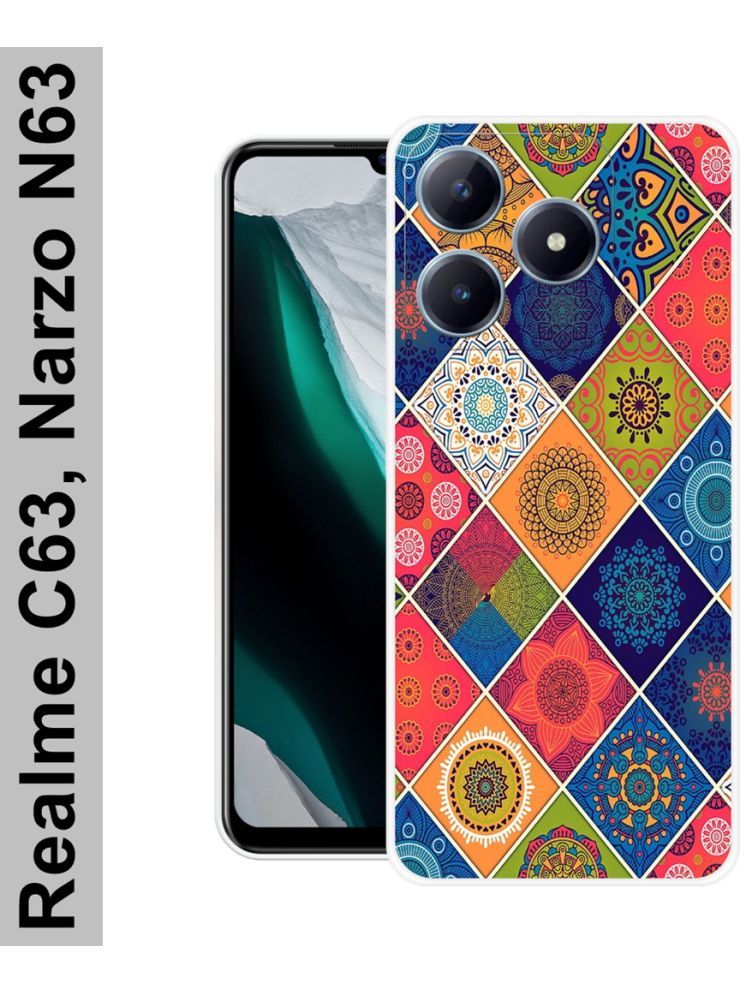     			PAEDICON Multicolor Printed Back Cover Silicon Compatible For Realme C63 5G ( Pack of 1 )