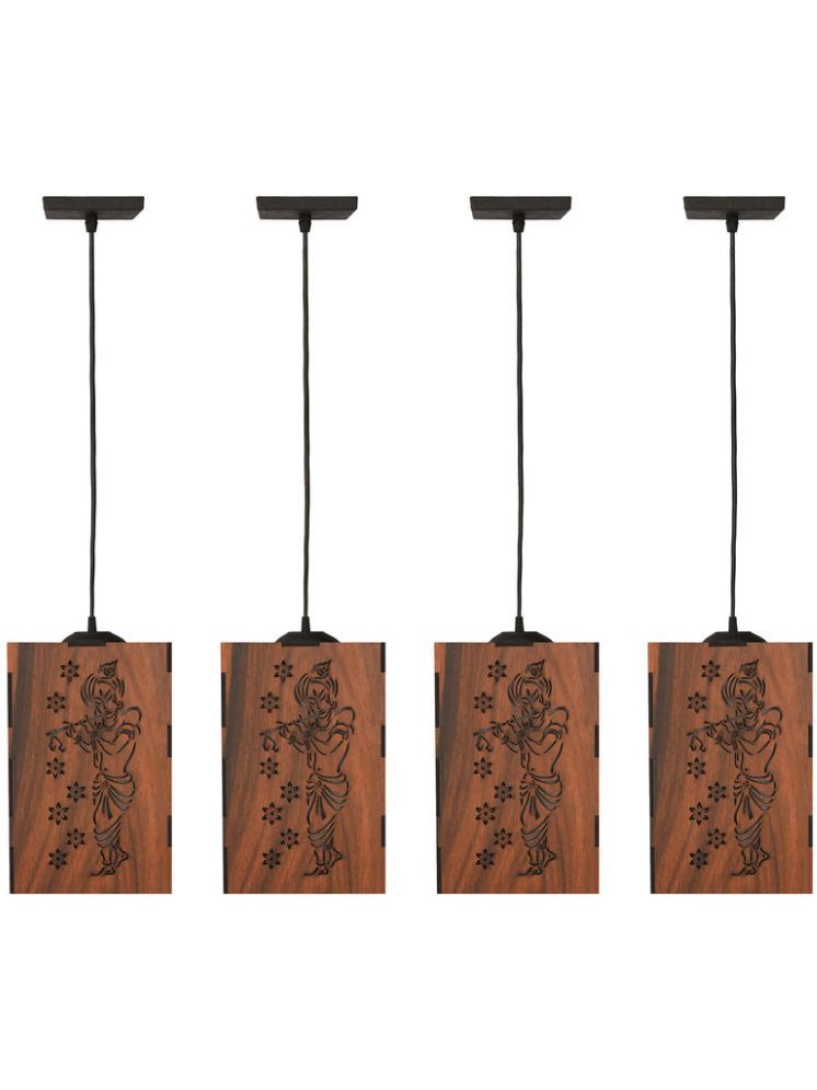     			1st Time Wood Pendant Black - Pack of 4