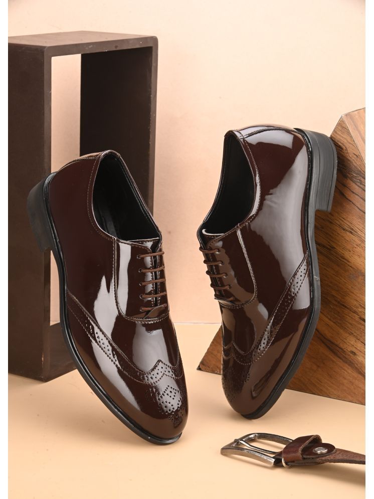     			Karsun Brown Men's Derby Formal Shoes