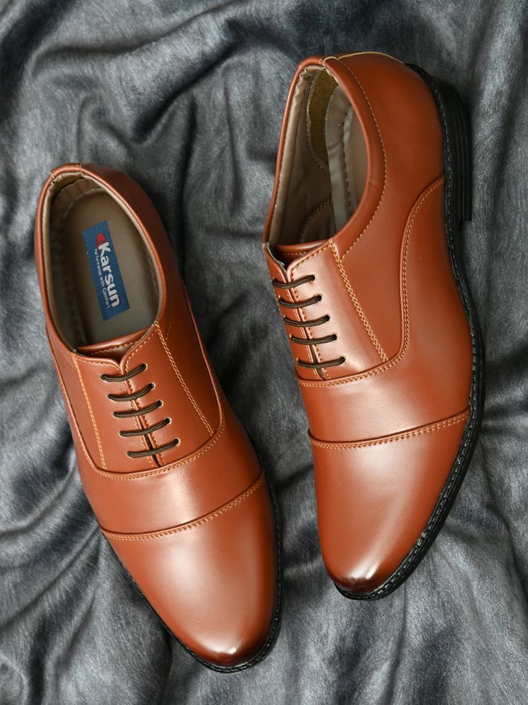     			Karsun Tan Men's Oxford Formal Shoes