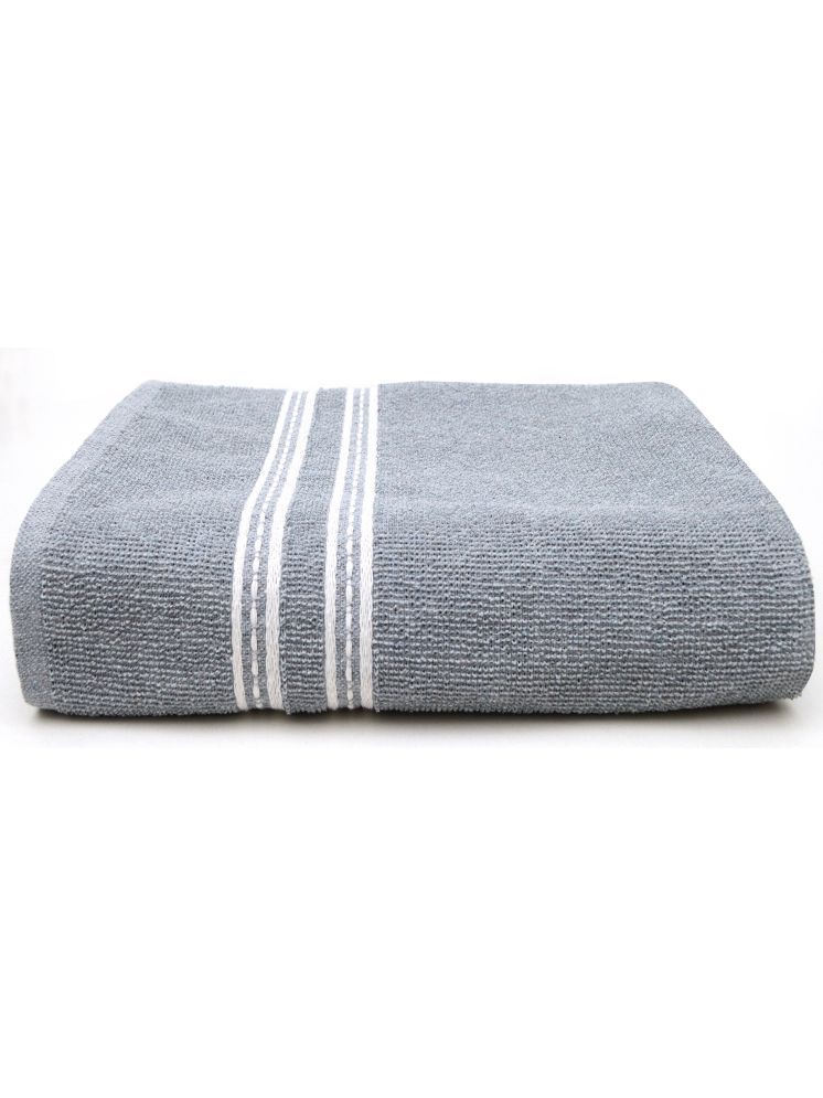     			LadliJee Cotton Striped 400 -GSM Bath Towel ( Pack of 1 ) - Light Grey