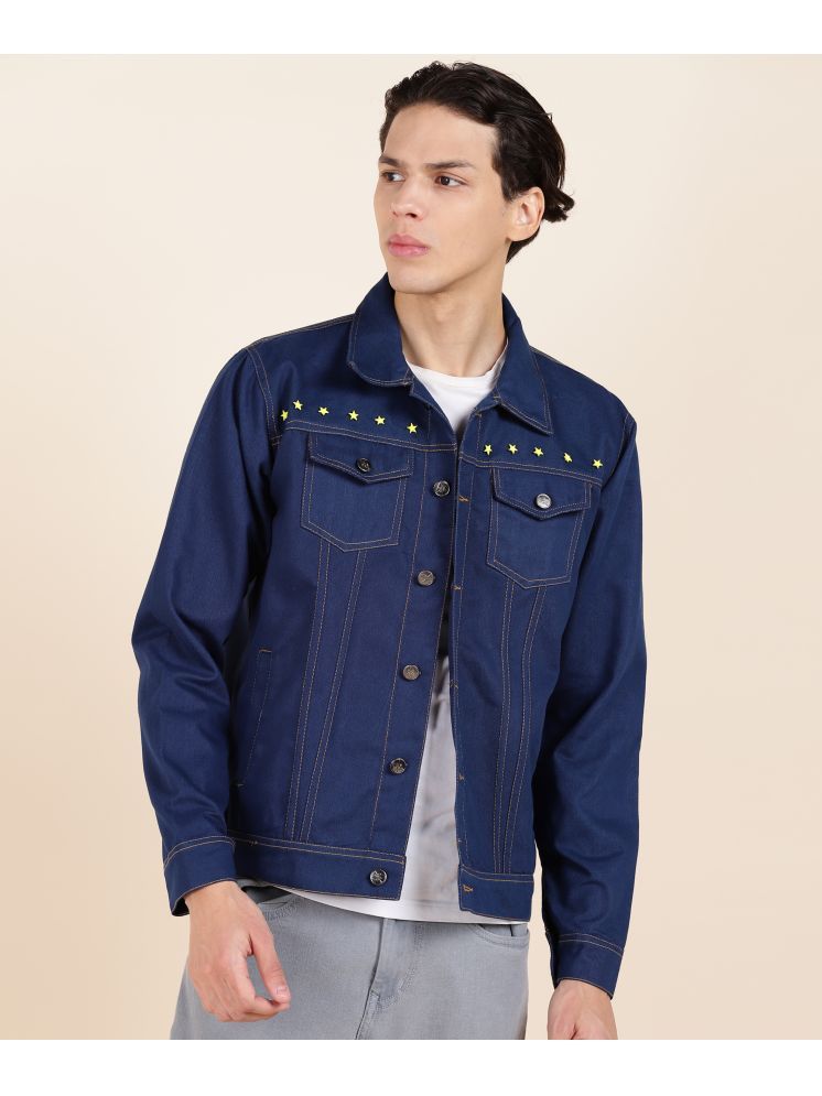     			Montrez Cotton Blend Men's Denim Jacket - Blue ( Pack of 1 )