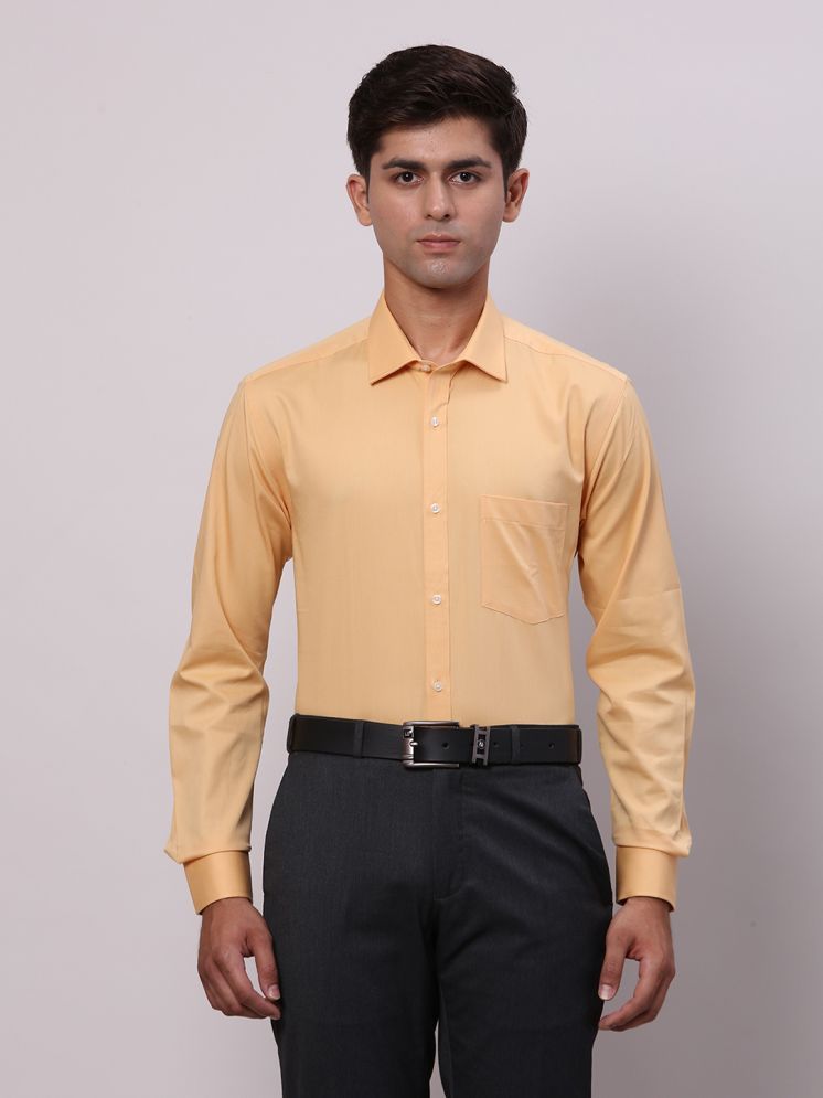     			Park Avenue Cotton Slim Fit Full Sleeves Men's Formal Shirt - Yellow ( Pack of 1 )