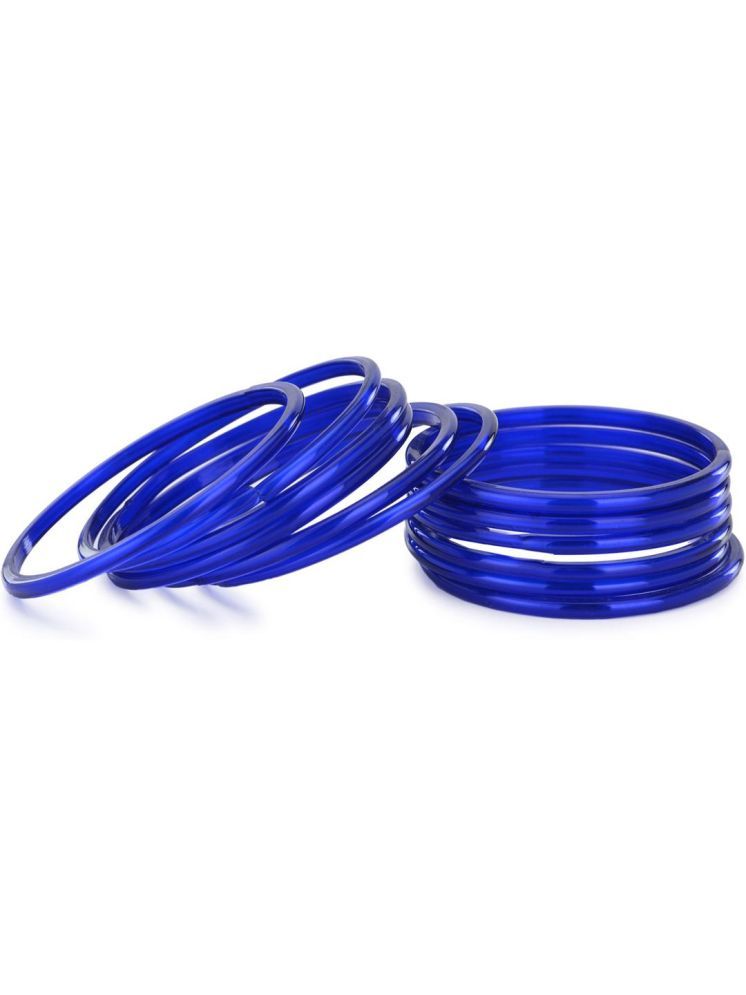     			Somil Blue Bangle Set ( Pack of 12 )