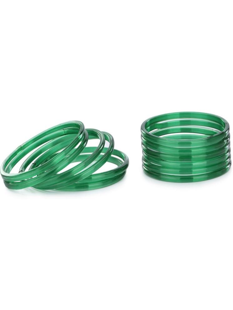     			Somil Green Bangle Set ( Pack of 12 )