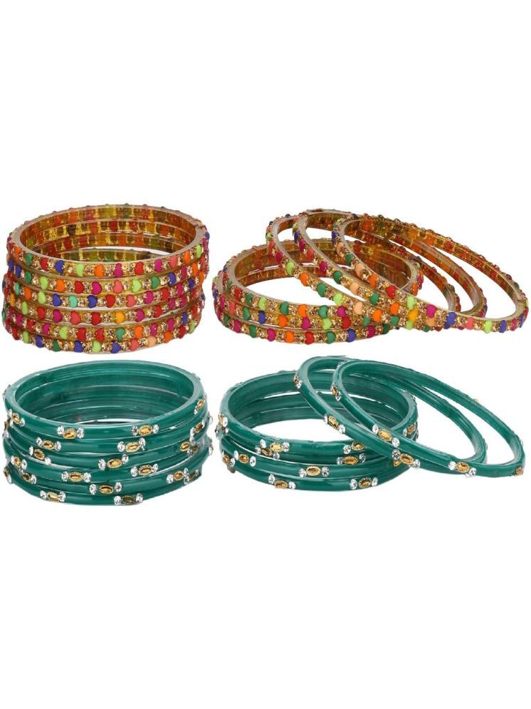     			Somil Multicolor Bangle Set ( Pack of 24 )