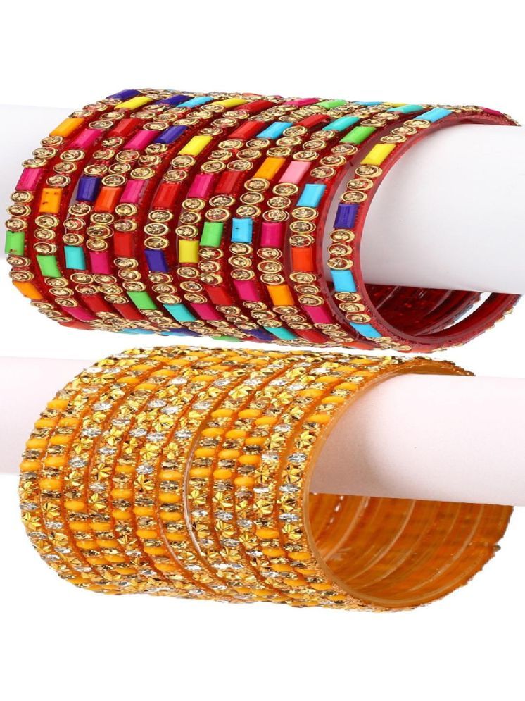     			Somil Multicolor Bangle Set ( Pack of 24 )