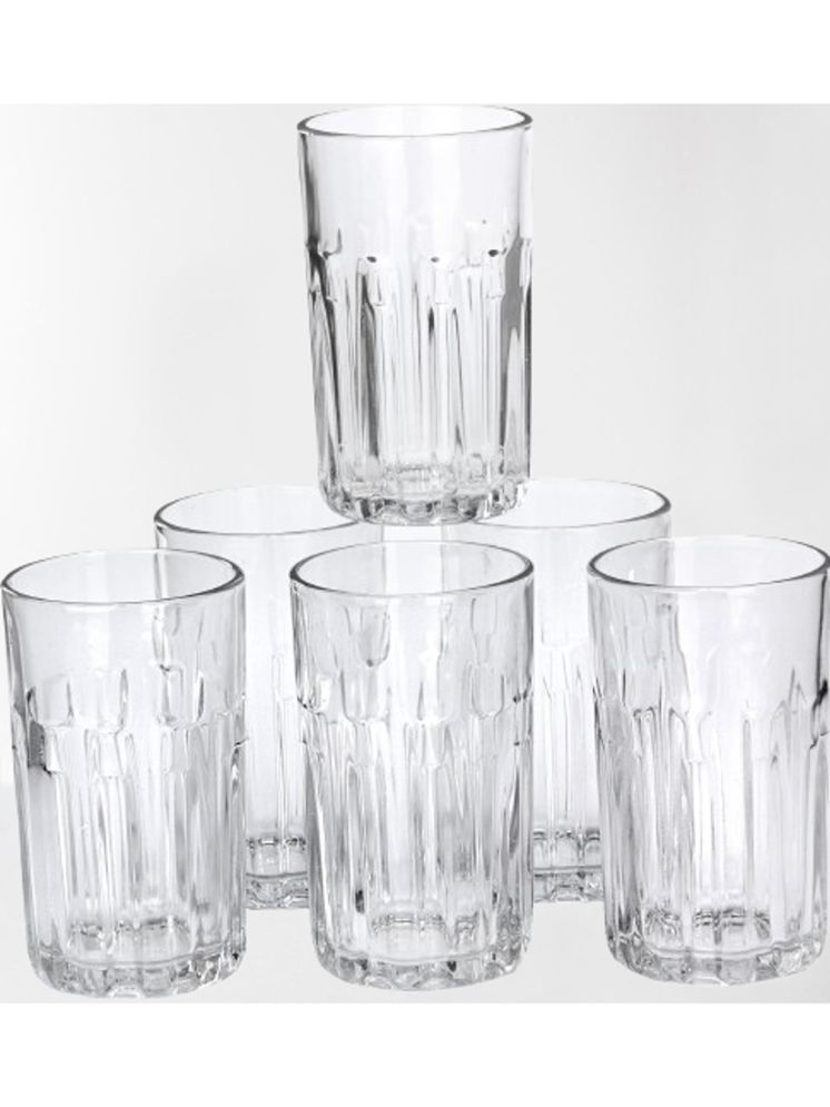     			Somil Party Glass/Beer Mug Glass Plain Water Glass 350 ml ( Pack of 6 ) Transparent