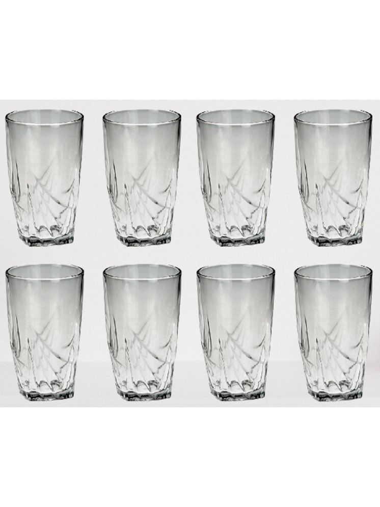     			Somil Party Glass/Beer Mug Glass Plain Water Glass 350 ml ( Pack of 8 ) Transparent