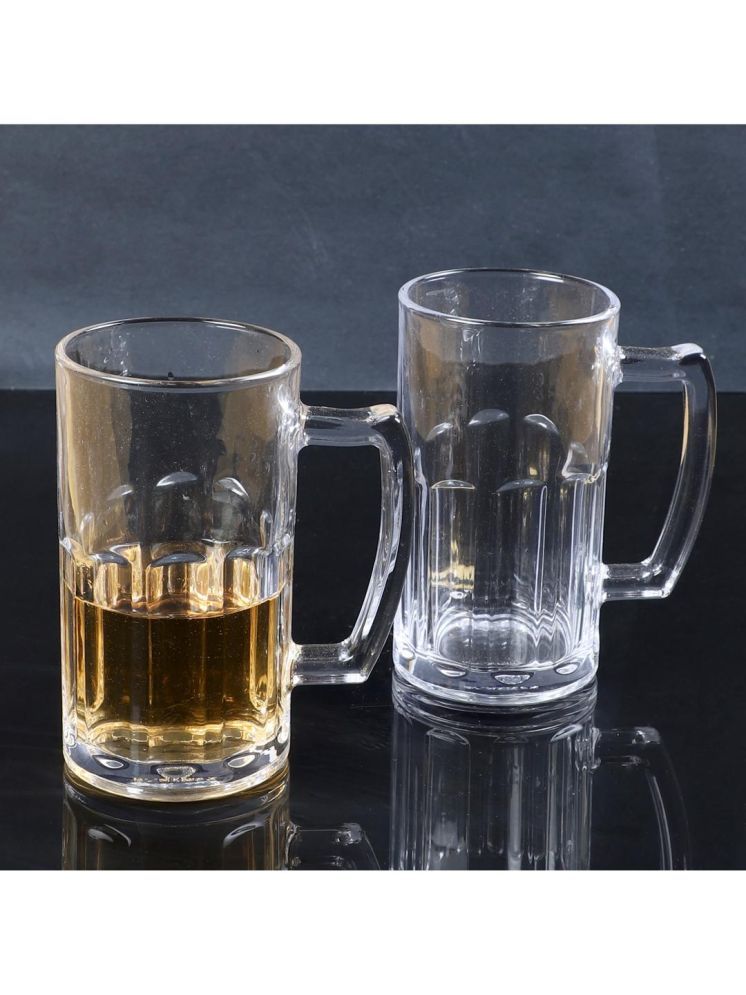     			Somil Party Glass/Beer Mug Glass Plain Water Glass 600 ml ( Pack of 2 ) Transparent