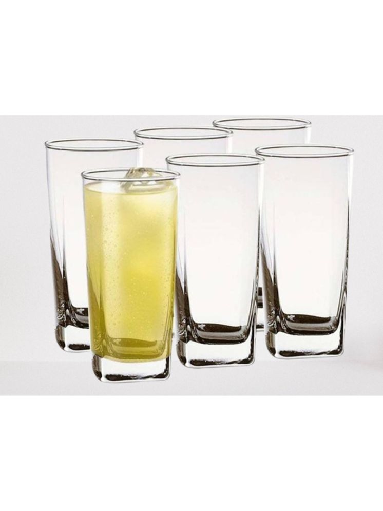     			Somil Party Glass/Beer Mug Glass Plain Water Glass 350 ml ( Pack of 6 ) Transparent