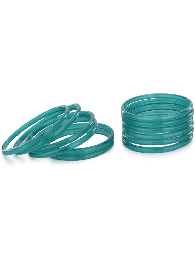     			Somil Turquoise Bangle Set ( Pack of 12 )