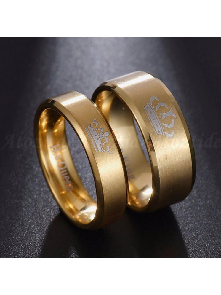     			Thrillz Gold Couple Ring ( Pack of 2 )