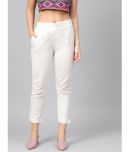 Juniper - Off White Rayon Slim Fit Women's Casual Pants ( Pack of 1 )