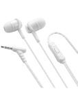 MZ M108 3.5 mm Wired Earphone In Ear Volume Controller White