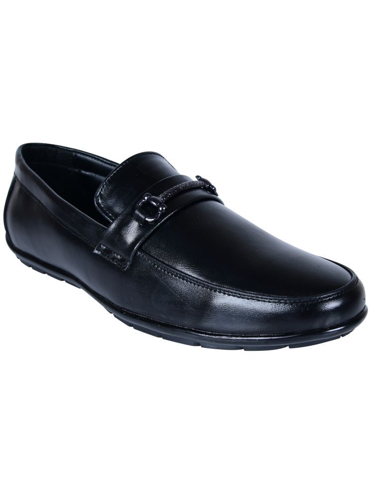     			Action Black Men's Mocassin Formal Shoes