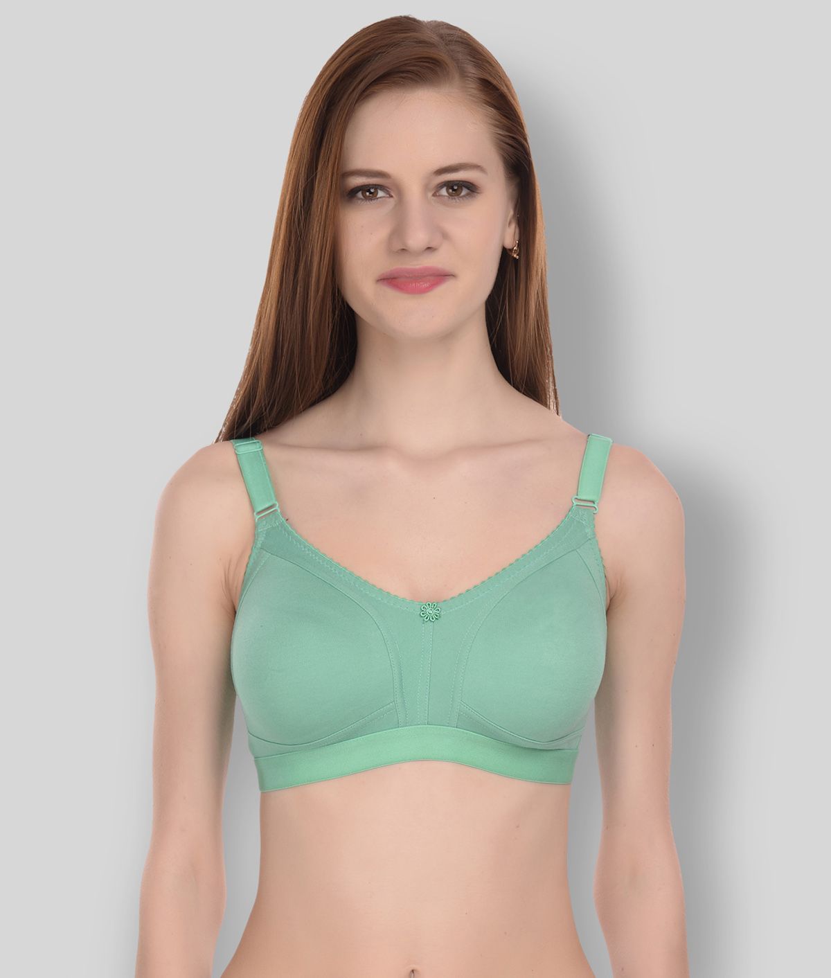     			Elina Cotton Non Padded Women's T-Shirt Bra ( Turquoise )