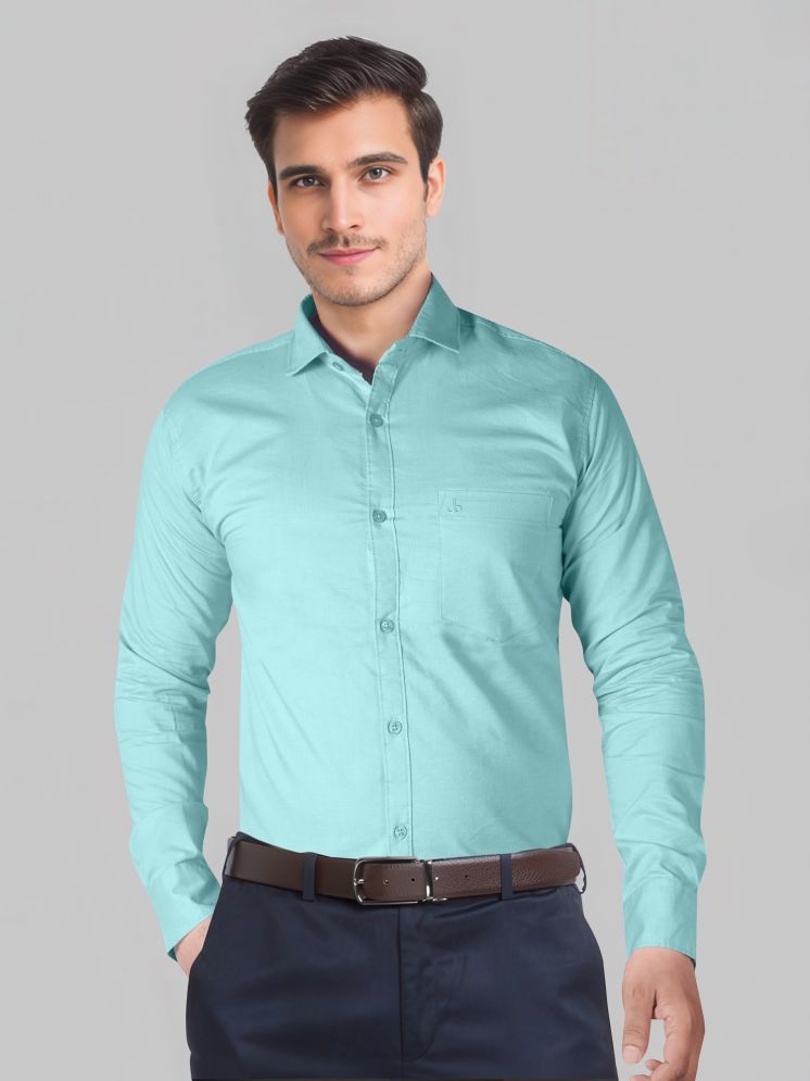     			JB JUST BLACK 100% Cotton Regular Fit Solids Full Sleeves Men's Casual Shirt - Green ( Pack of 1 )