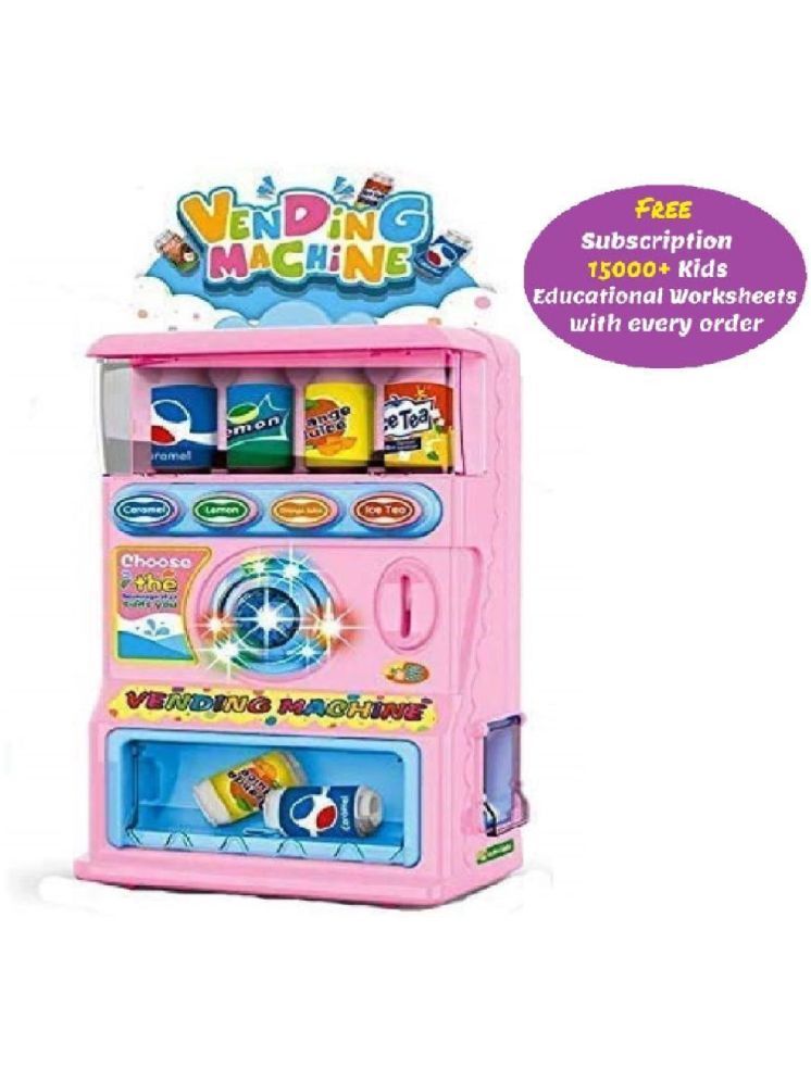     			Kidsaholic Interactive Vending Machine Toy, Pretend Play Electronic Drink Machines, Early Developmental Toy, Develop Common Sense of Life, with Music and Light & Christmas Gifts for Boys & Girls (Free subscription of kids Educational worksheets)