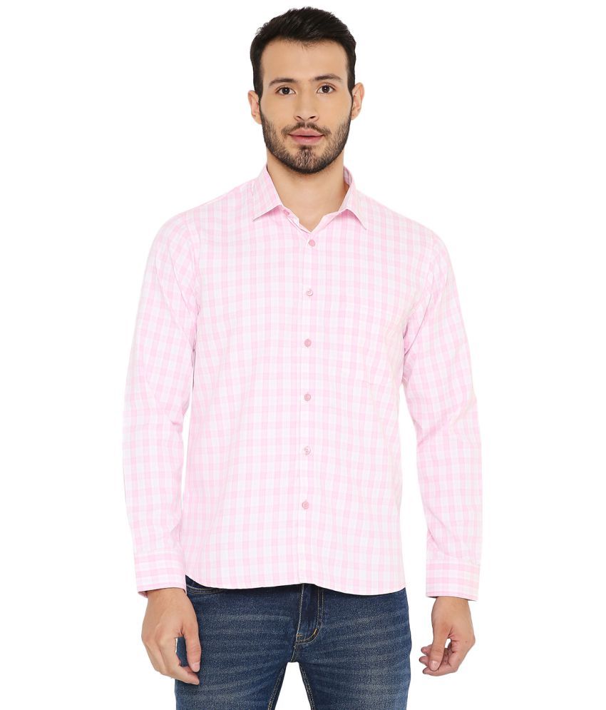     			Maharaja - Pink Cotton Blend Slim Fit Men's Formal Shirt ( Pack of 1 )