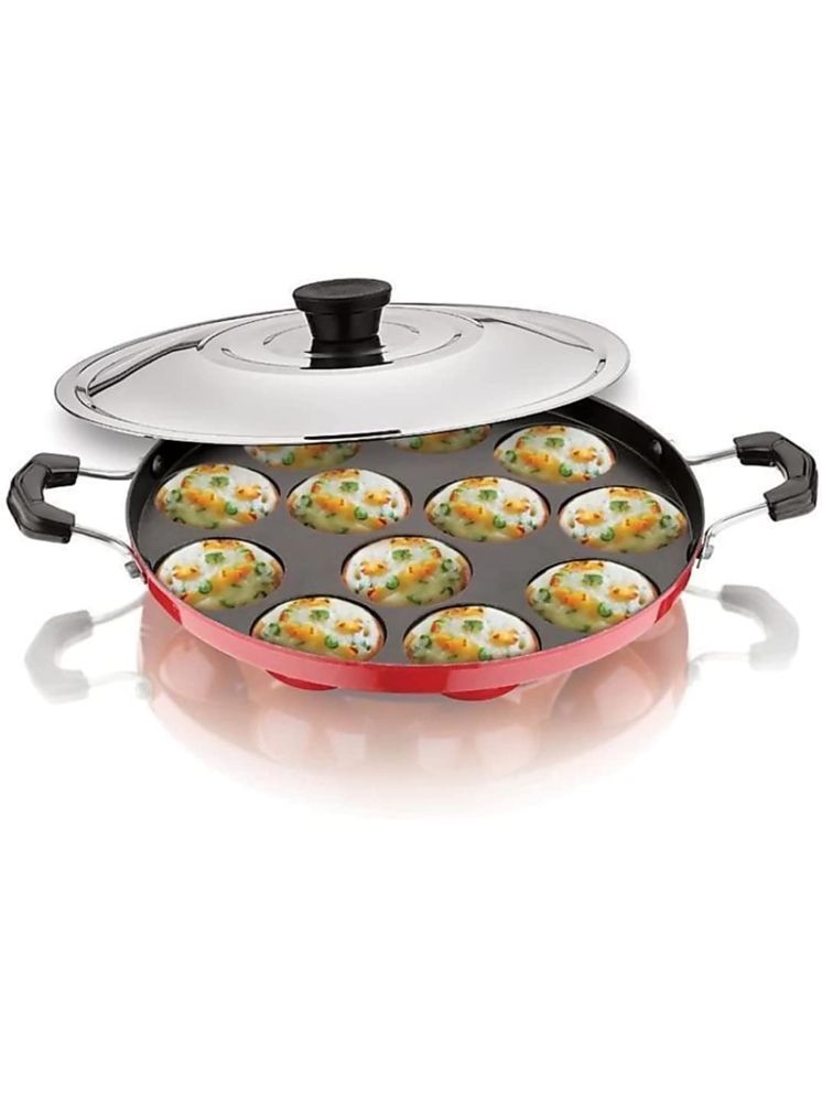     			Mannat Non-Stick Stainless Steel Appam Patra Heavy Bottom with Steel Lid 4 mm Thickness 15 cm Diameter 1.2 Ltr