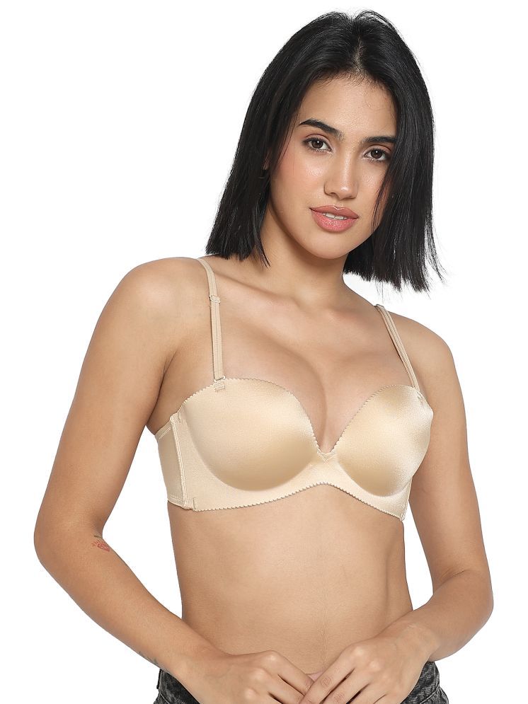     			PARKHA Pack of 1 Nylon Heavily Padded Push Up Bra For Women ( Beige )