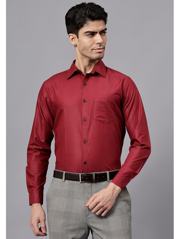     			Vida Loca Cotton Blend Slim Fit Solids Full Sleeves Men's Casual Shirt - Maroon ( Pack of 1 )