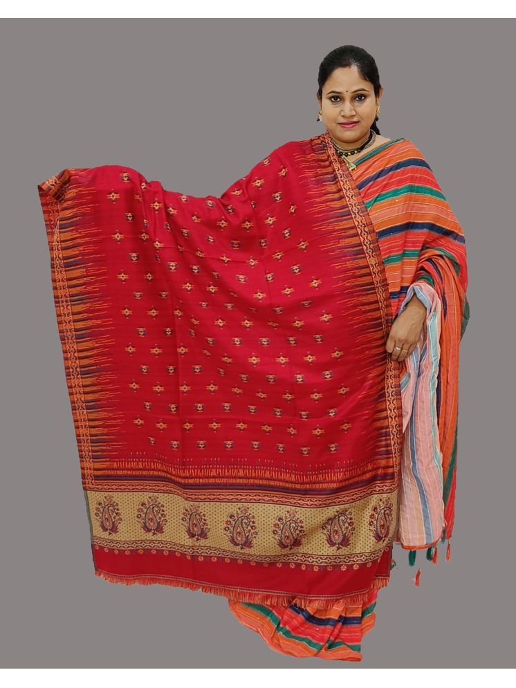     			Vrinde Maroon Self Design Shawl - ( Pack of 1 )