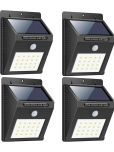 QitmirMKT Green Solar ( Pack Of 4 ) 10W Solar Outdoor Wall Light ( Pack of 4 )