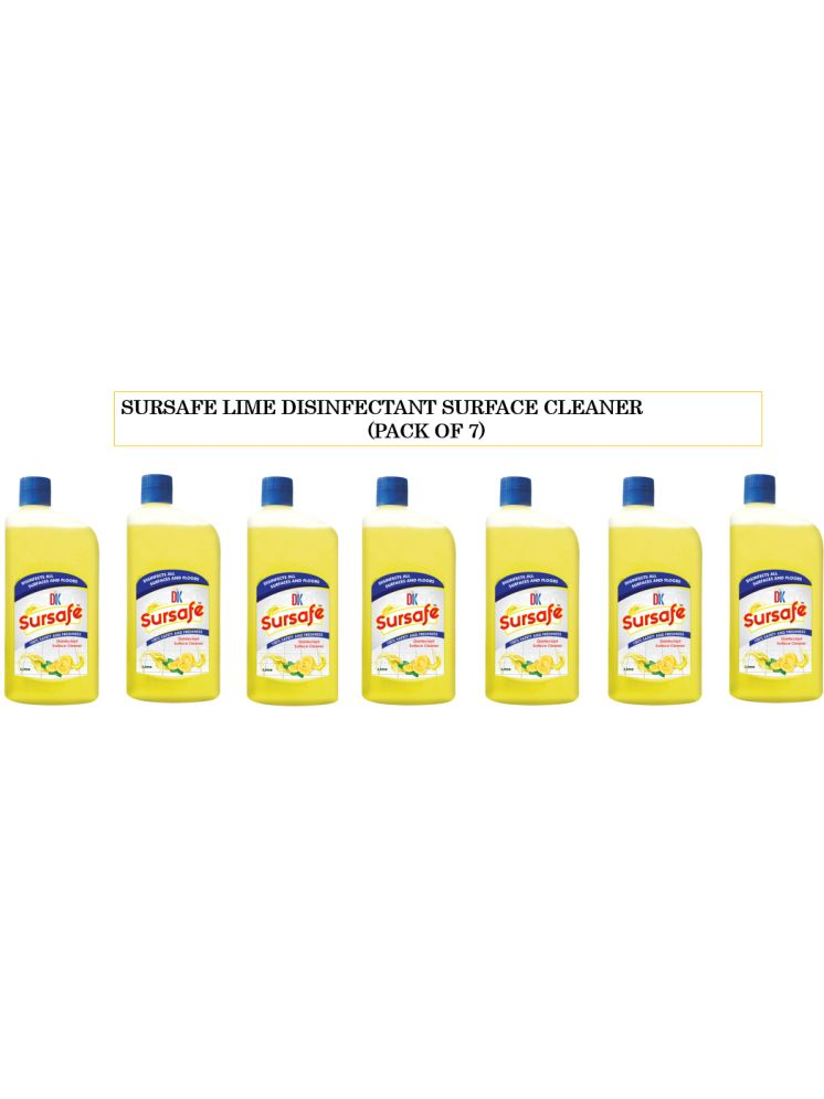     			DK SURSAFE Disinfectant Floor Cleaner Lime 500 mL Pack Of 7